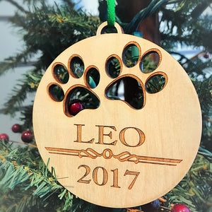 Personalized Paws Pet Ornament