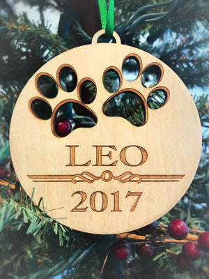 Personalized Paws Pet Ornament