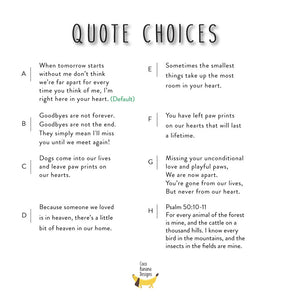 Pet Memorial Frame With Collar