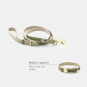 Sage Green Luxe Leather Dog Leash