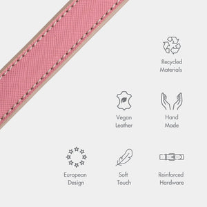 Hot Pink Leather Dog Leash
