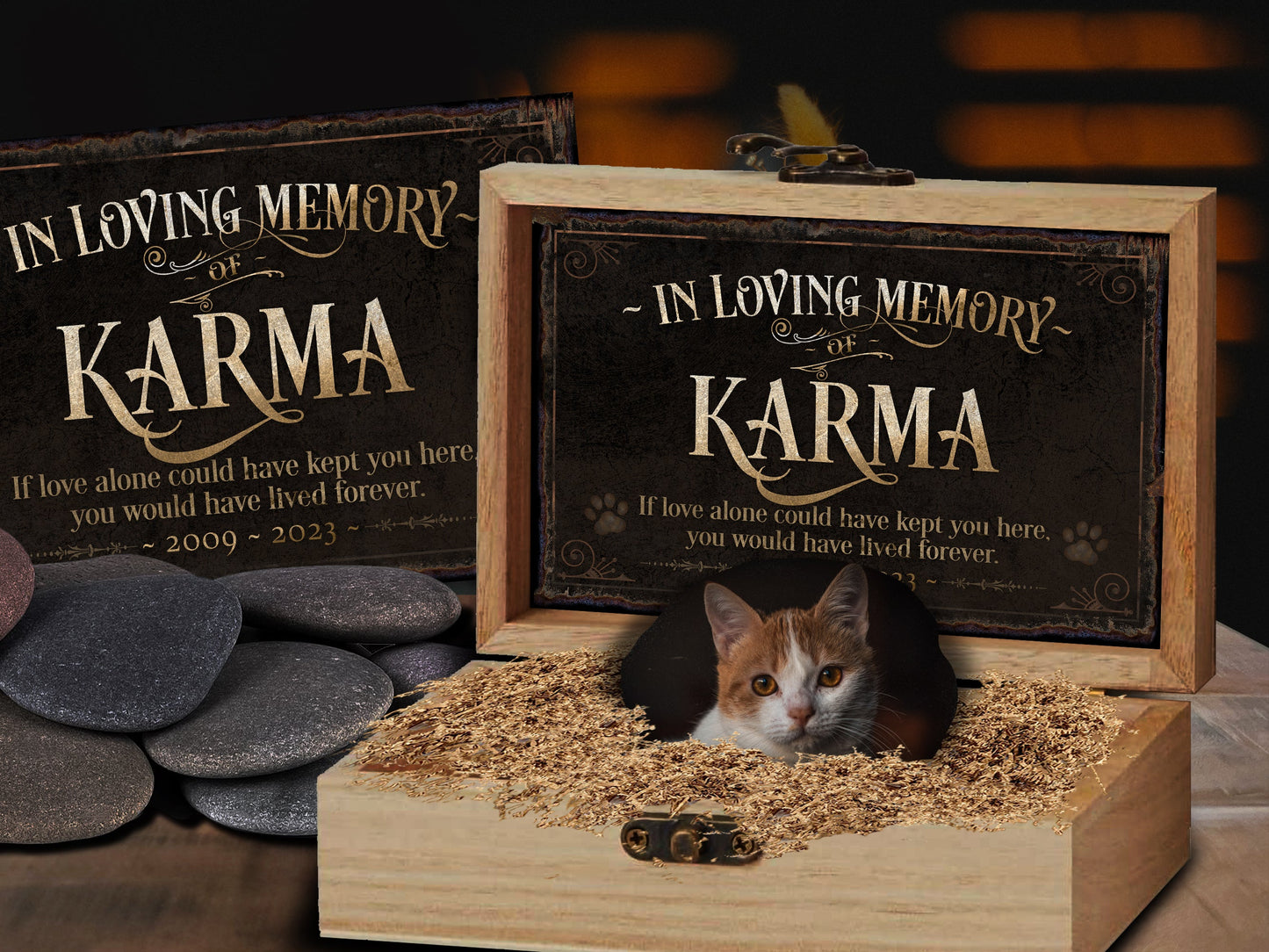 Personalized Cat Memorial Stone