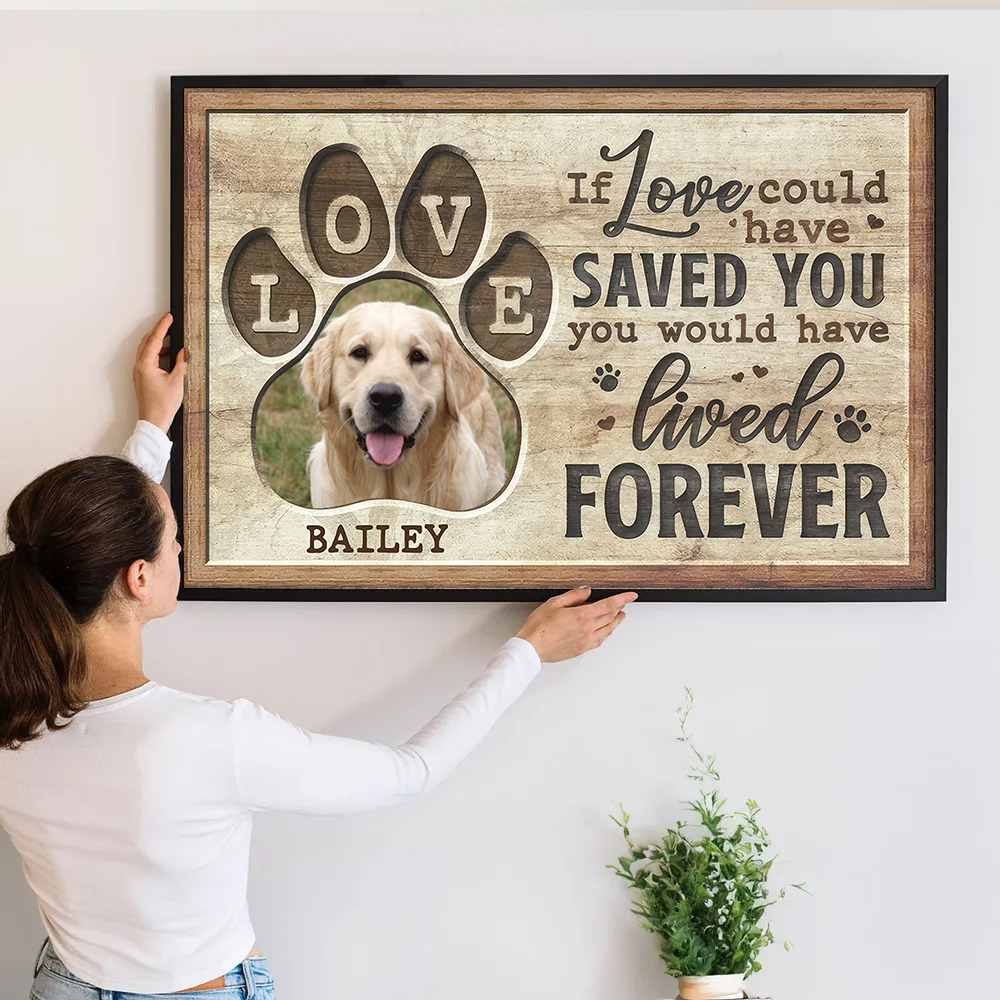 Custom Photo Pet Memorial Poster & Canvas
