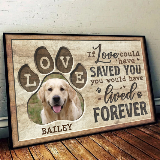 Custom Photo Pet Memorial Poster & Canvas