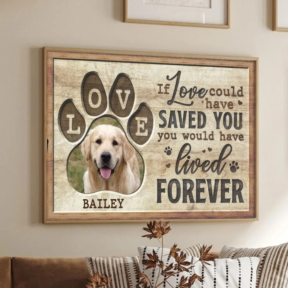 Custom Photo Pet Memorial Poster & Canvas