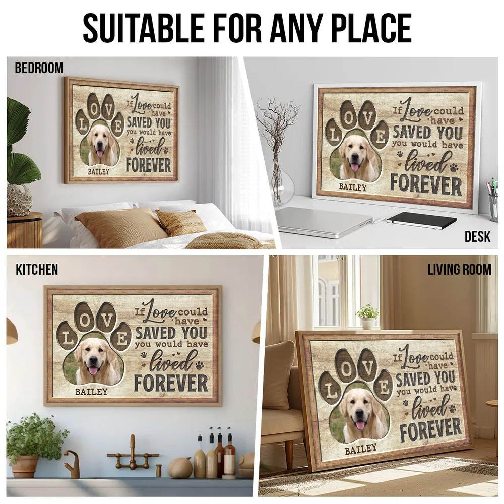 Custom Photo Pet Memorial Poster & Canvas