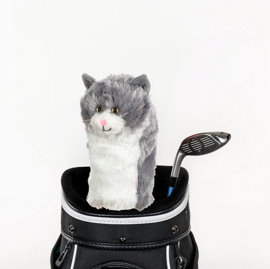 Grey and White Golf Head Cover