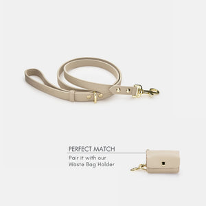 Beige Leather Dog Leash