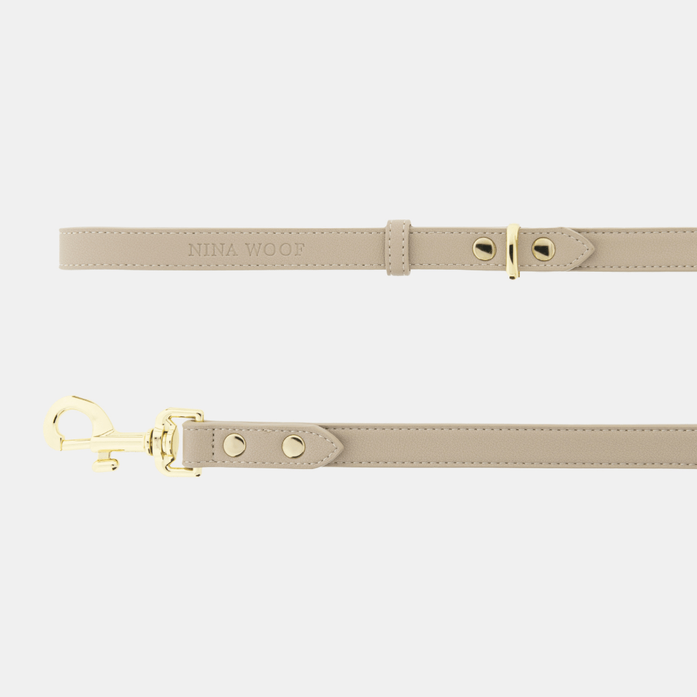 Beige Leather Dog Leash