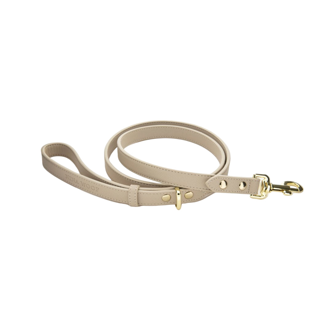 Beige Leather Dog Leash