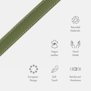 Sage Green Luxe Leather Dog Leash