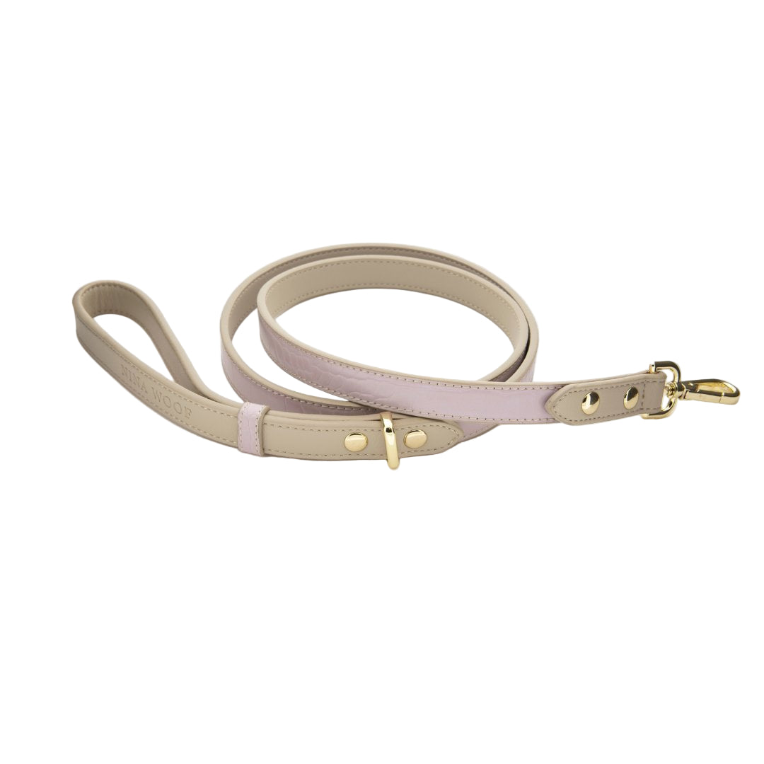 The Pink Luxe Leather Dog Leash